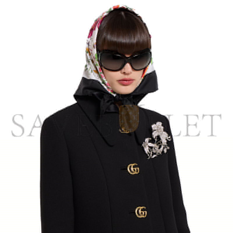 GUCCI NATTÉ COAT WITH DOUBLE G BUTTON 860471